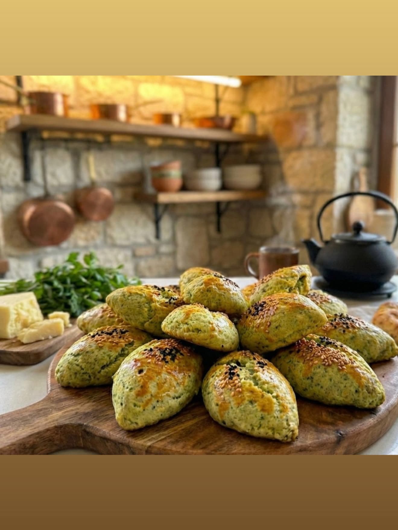 Ispanaklı Labneli Poğaça